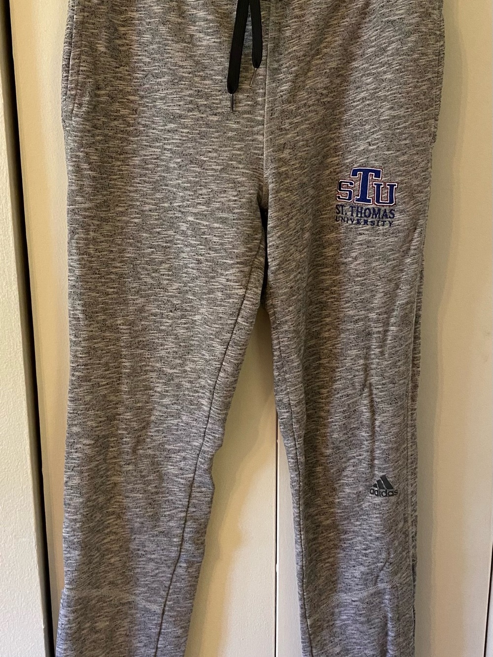 adidas Gray Heather Track Pants with STU Logo